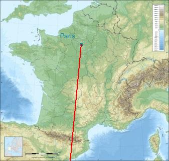 Distance entre de Château-Thierry et Paris sur la carte de France