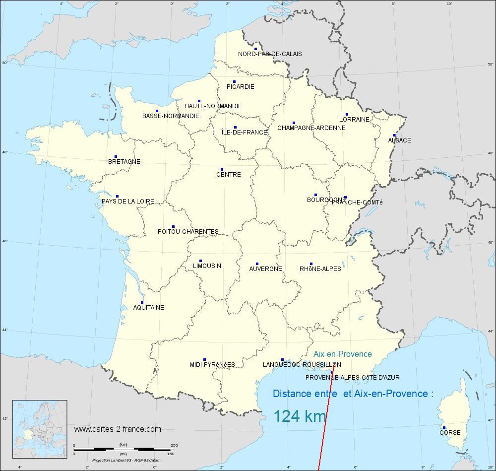 Distance entre Opio et AixenProvence