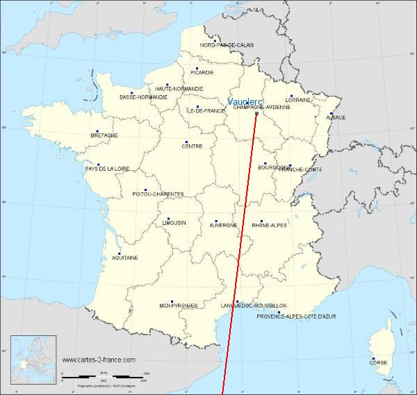 Distance Charleville-Mézières Vitry-le-François - Vauclerc sur la carte de France