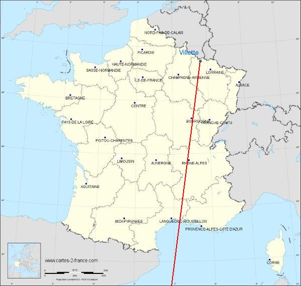 Distance Sedan Longuyon-Villette sur la carte de France