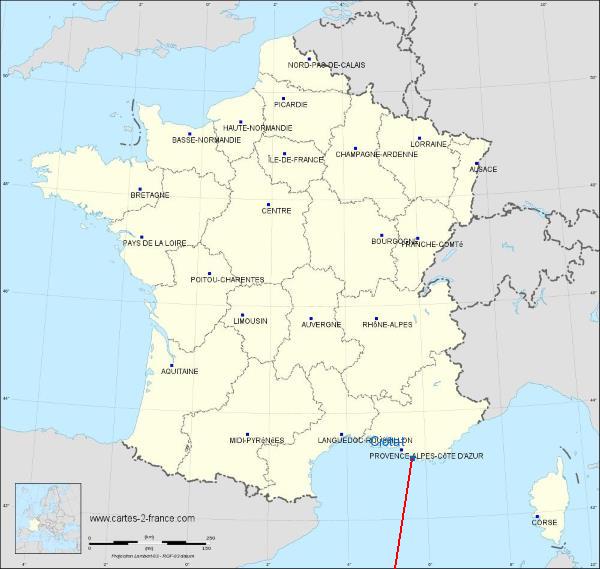 Distance La Ciotat Nice sur la carte de France