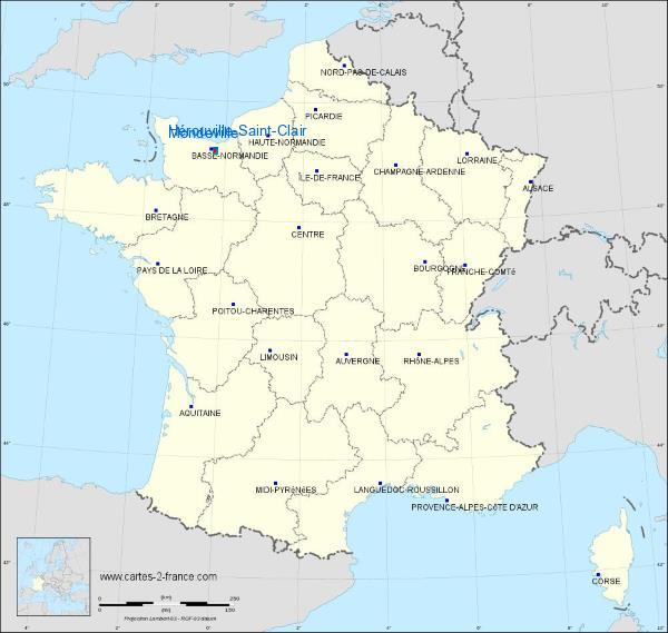 Distance Hérouville-Saint-Clair Mondeville sur la carte de France