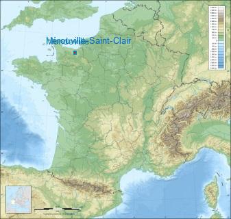 Distance entre de Hérouville-Saint-Clair et Mondeville sur la carte de France