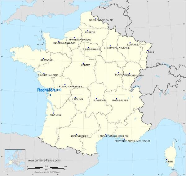 Distance Rochefort Breuil-Magné sur la carte de France