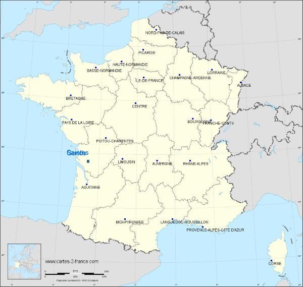 Distance Saintes Les Gonds sur la carte de France