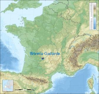 Distance entre de Brive-la-Gaillarde et Cornil sur la carte de France