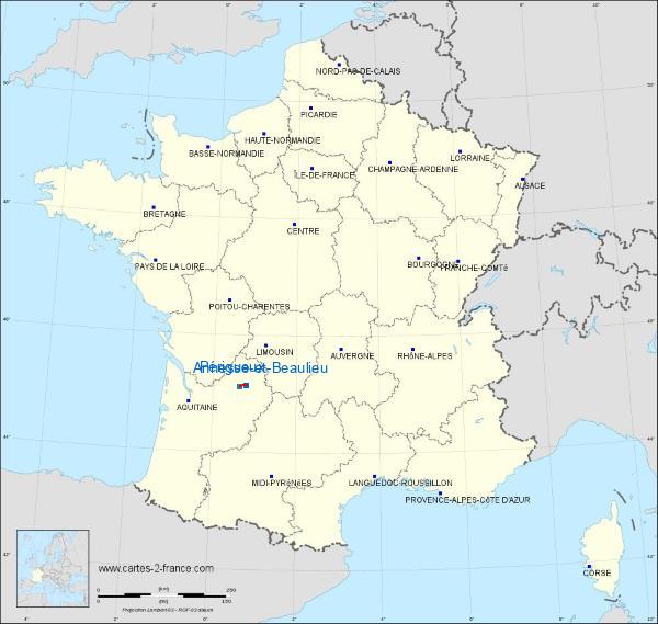 Distance Périgueux Annesse-et-Beaulieu sur la carte de France