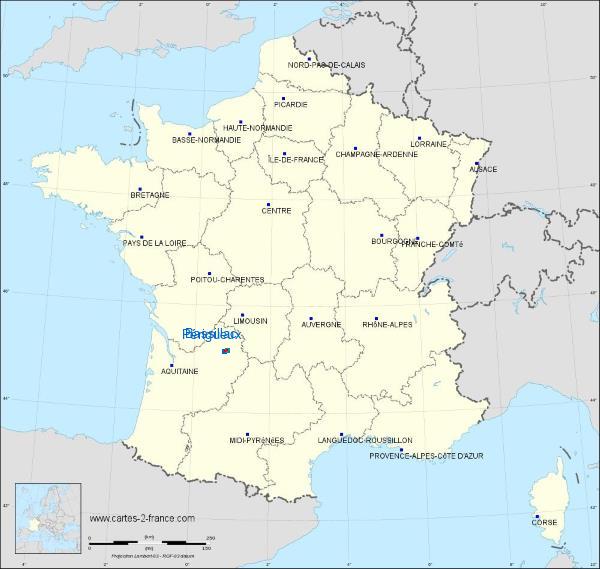 Distance Périgueux Bassillac sur la carte de France