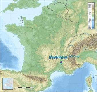 Distance entre de Montélimar et Saulce-sur-Rhône sur la carte de France