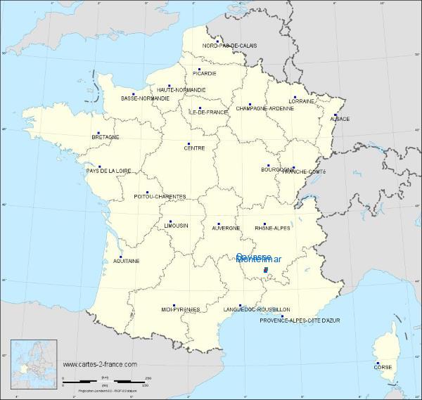 Distance Montélimar Savasse sur la carte de France