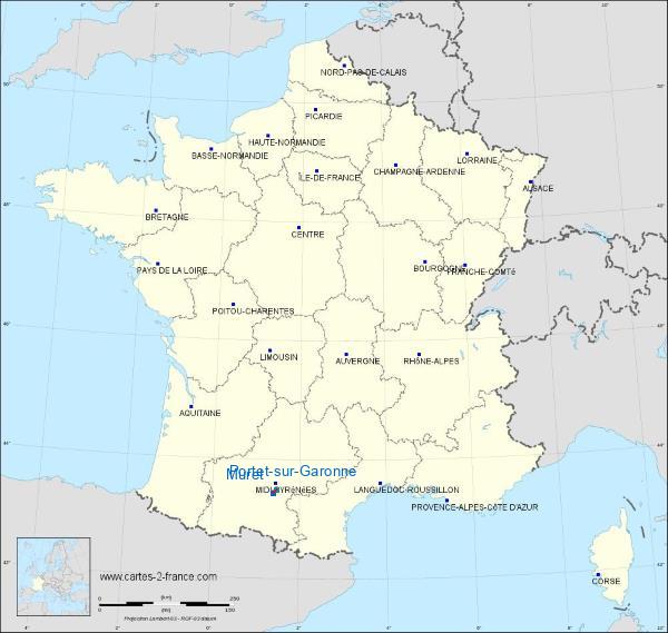 Distance Muret Portet-sur-Garonne sur la carte de France