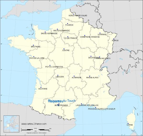 Distance Plaisance-du-Touch Roquettes sur la carte de France