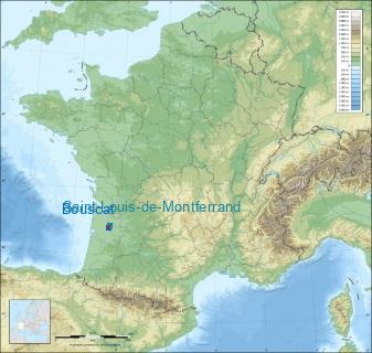 Distance entre de Le Bouscat et Saint-Louis-de-Montferrand sur la carte de France