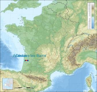 Distance entre de Cestas et Andernos-les-Bains sur la carte de France