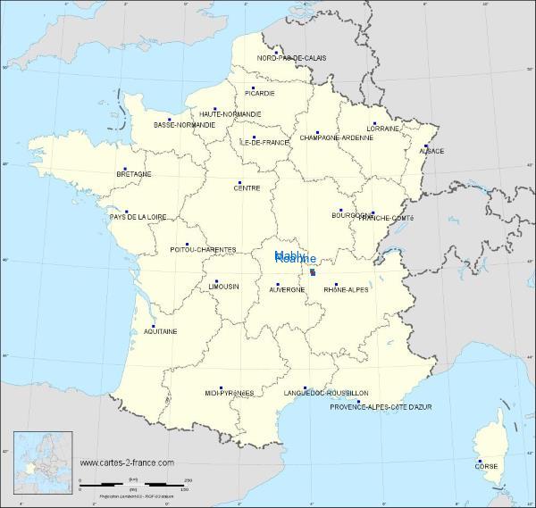 Distance Roanne Mably sur la carte de France