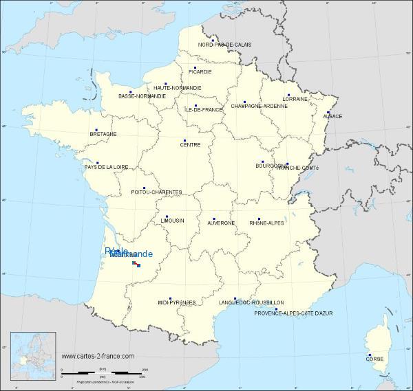 Distance Marmande La Réole sur la carte de France
