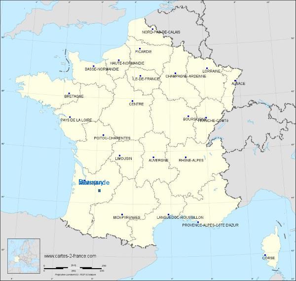 Distance Marmande Beaupuy sur la carte de France