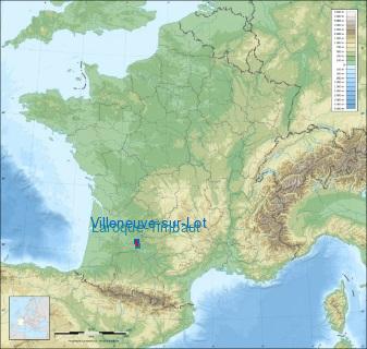 Distance entre de Villeneuve-sur-Lot et Laroque-Timbaut sur la carte de France