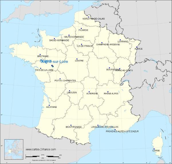 Distance Angers Saint-Jean-des-Mauvrets sur la carte de France