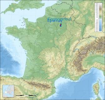 Distance entre de Épernay et Cormontreuil sur la carte de France