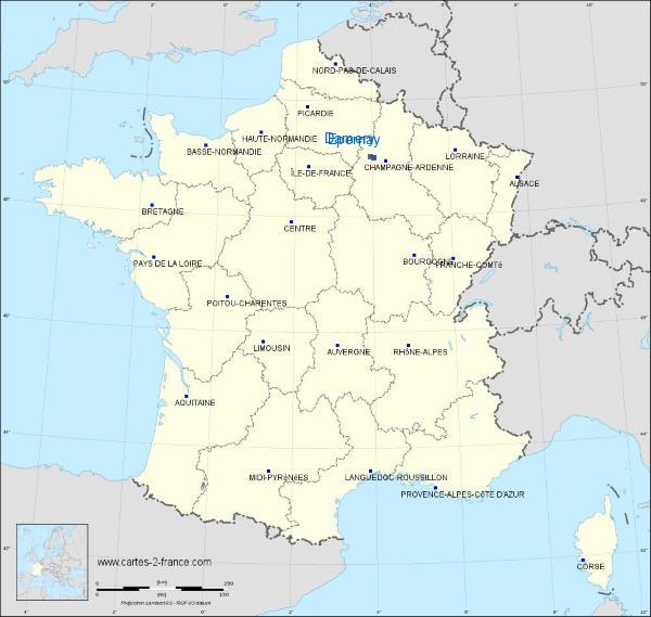 Distance Épernay Damery sur la carte de France