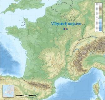 Distance entre de Vitry-le-François et Chancenay sur la carte de France