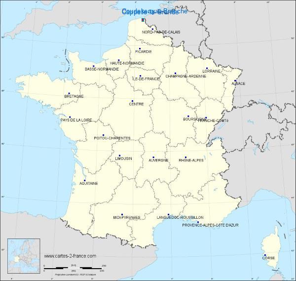 Distance Coudekerque-Branche Cappelle-la-Grande sur la carte de France