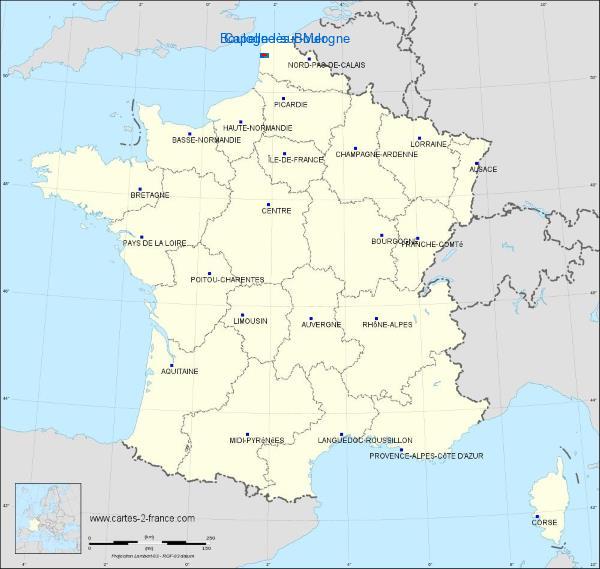 Distance Boulogne-sur-Mer La Capelle-lès-Boulogne sur la carte de France