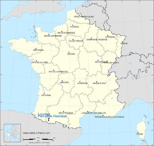 Distance Lourdes Pierrefitte-Nestalas sur la carte de France