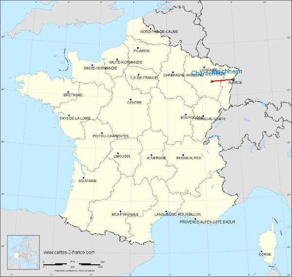 Distance Bischheim Lunéville-Croismare Airport sur la carte de France