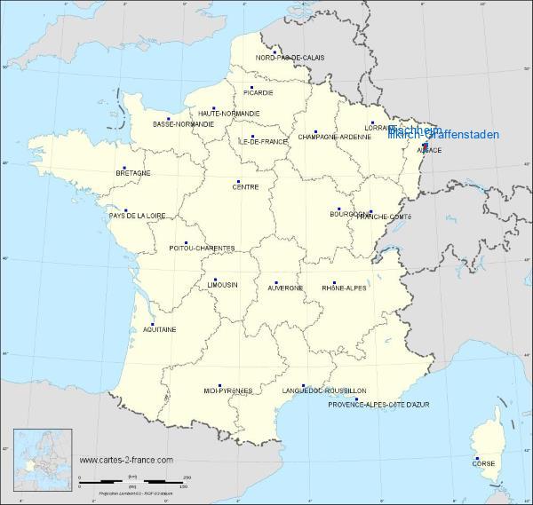 Distance Bischheim Illkirch-Graffenstaden sur la carte de France