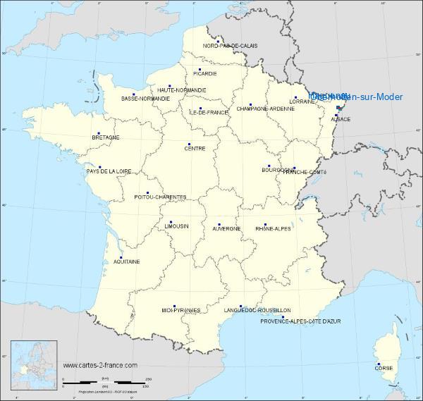 Distance Haguenau Oberhoffen-sur-Moder sur la carte de France