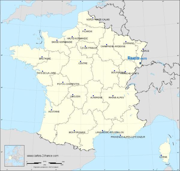 Distance Illzach Riedisheim sur la carte de France