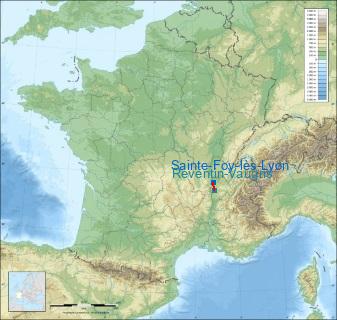 Distance entre de Sainte-Foy-lès-Lyon et Vienne-Reventin sur la carte de France