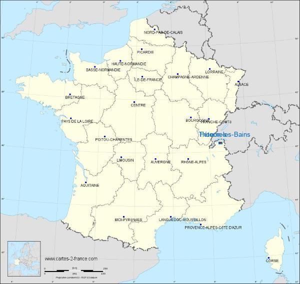 Distance Thonon-les-Bains Féternes sur la carte de France