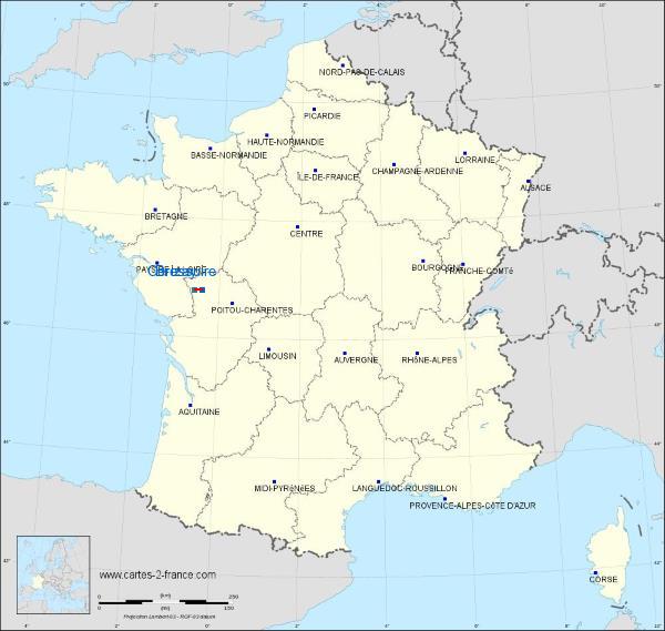 Distance Bressuire Cerizay sur la carte de France