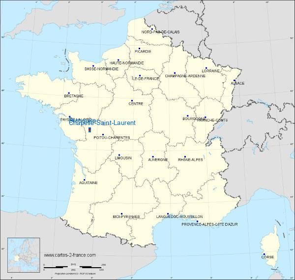 Distance Bressuire La Chapelle-Saint-Laurent sur la carte de France