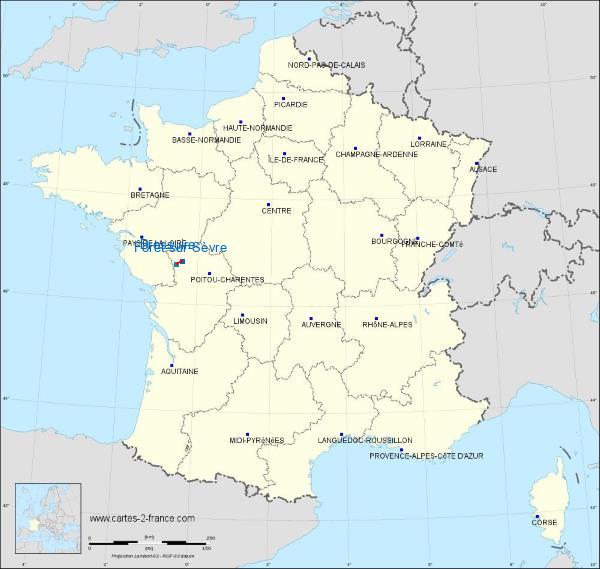 Distance Bressuire La Forêt-sur-Sèvre sur la carte de France