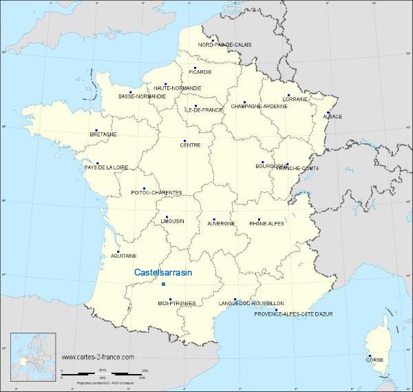 Distance Castelsarrasin-Moissac Castelsarrasin-Moissac sur la carte de France