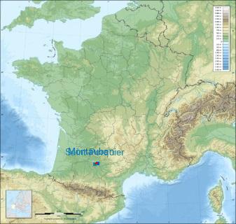 Distance entre de Montauban et Saint-Porquier sur la carte de France