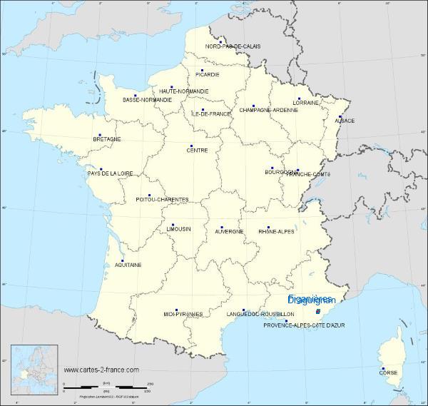 Distance Draguignan Figanières sur la carte de France