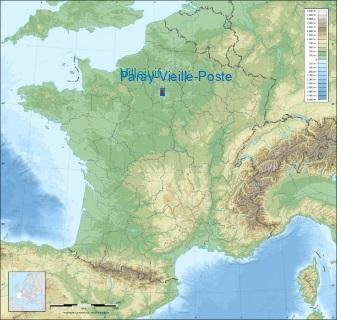 Distance entre de Paris Orly Airport et Villejuif sur la carte de France